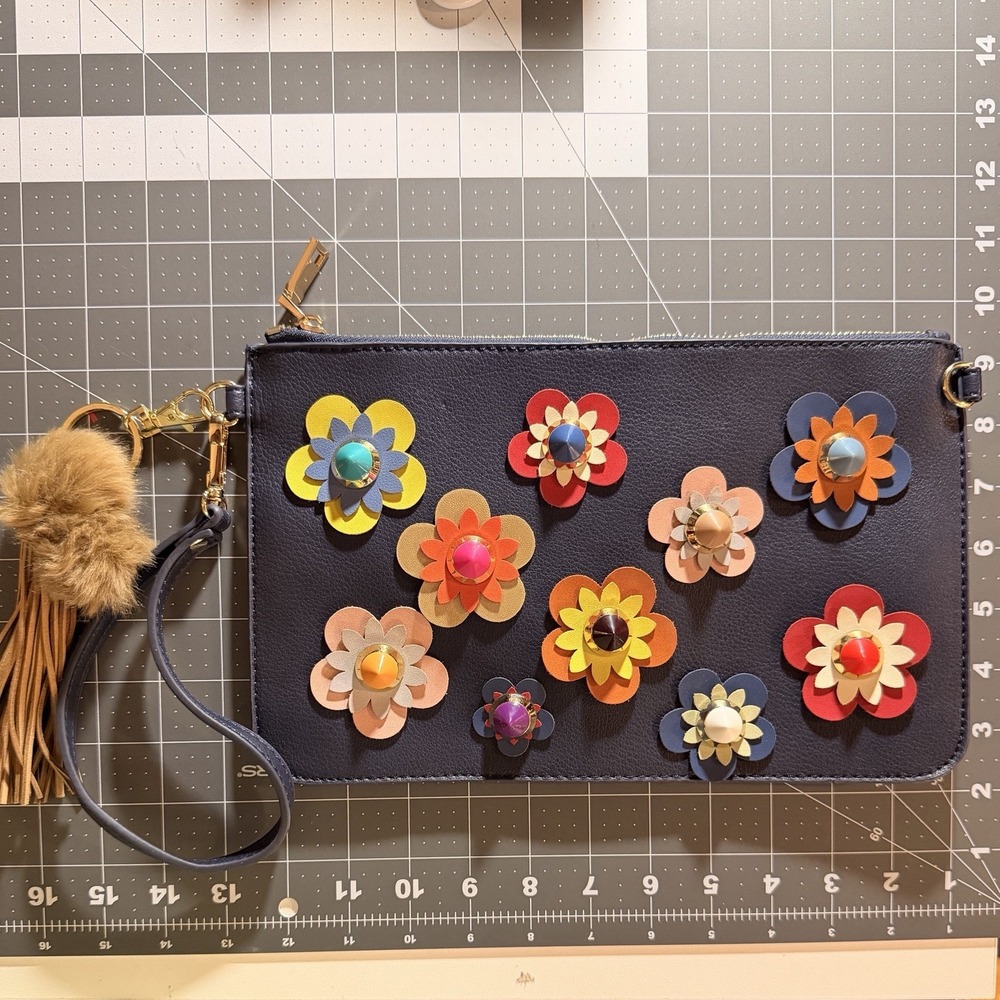 Urban Expressions Multicolor Clutch With Tassel